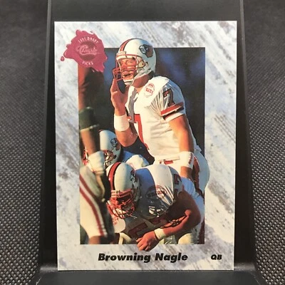 1991 Classic Draft Picks Browning Nagle Louisville Cardinals #130 RC Jets - Image 1 of 2