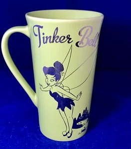 Disney Store Peter Pan TINKER BELL grün & silber Keramik groß Kaffeetasse Becher - Bild 1 von 5