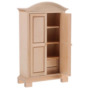 Mini Wardrobe Small Closet Miniature Model Furniture for Dollhouse - Picture 1 of 12