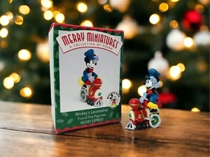 Locomotora Hallmark Merry Miniatures Mickey Express 1998 primera de serie - Imagen 1 de 7