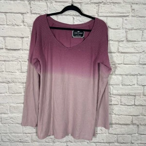 Alpha Amour Women Waffle Top Long Sleeve NWOT Size L - Bild 1 von 4