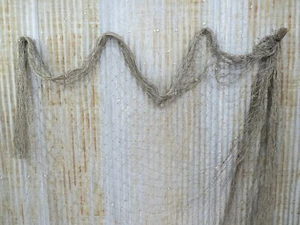 10 feet x 20 feet AUTHENTIC USED ALASKAN SEINE FISHING FISH NET NETTING (FN-887) - Picture 1 of 11