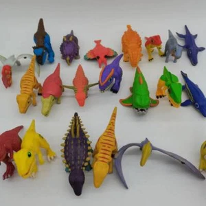 Random 3pc Dino Mecard Tinysaur Toy Gift PVC Choirock Bundle Mix Loose No Box - Picture 1 of 3