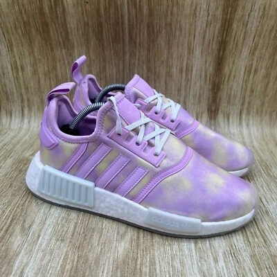 Adidas NMD_R1 Women's Size 6.5 Men's 5.5 Lilac Bliss White Shoes Sneakers HQ6184 - Image 1 of 4