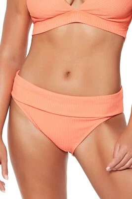 Parte inferior de bikini hipster con bandas acanaladas Beattie Bleu Rod coral elegante naranja talla 14 $59 Foto 1 de 2