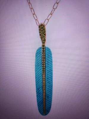 Cadena colgante Rarities Carol Brodie plata howlita y diopsido cromado 28" nueva sin etiquetas  Foto 1 de 4