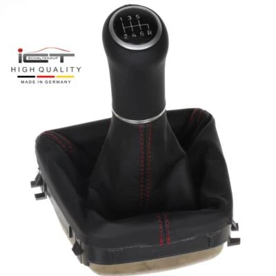 Кожаный ICT переключения передач knob гетр загрузки для Volvo XC90 резьба красный новый C64 - Изображение 1 из 4