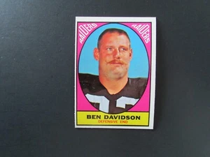 Juego de fútbol americano Topps 1967 tarjeta de descanso #116 Ben Davidson - Imagen 1 de 2