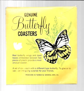 Chinoiserie Butterfly Coaster Paquete de 6 (Vinilo, Taiwán) - Imagen 1 de 3