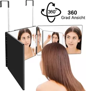 360 Grad Spiegel 3 Wege Spiegel Höhenverstellbarer Kosmetikspiegel Rasierspiegel - Bild 1 von 12