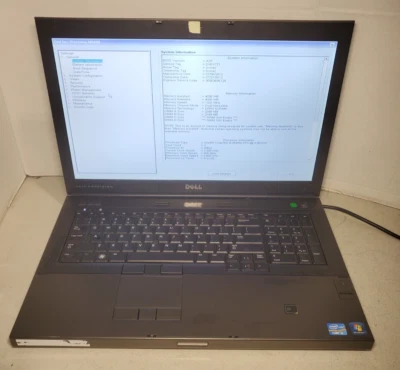 Laptop Dell Precision M6600 17" i5-2540M 4GB RAM Sin HDD/SSD/OS! Botas Bios #69 Foto 1 de 4