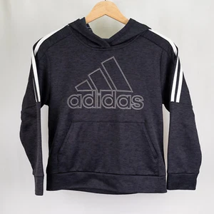 Adidas Youth Hoodie Sweatshirt • charcoal • S / 8 (GREAT CONDITION) - Picture 1 of 10