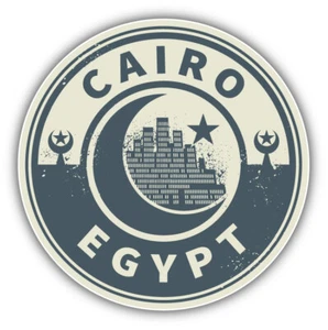Calcomanía adhesiva para parachoques de coche emblema de viaje Cairo Egipto - Imagen 1 de 1