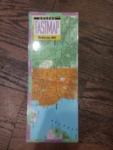 Mapa plegable laminado (FM) FastMap de Bellevue, WA - Imagen 1 de 2