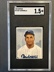 1950 Bowman Dodgers HOF Roy Campanella #75 - Graded SGC 1.5 FR - Picture 1 of 2