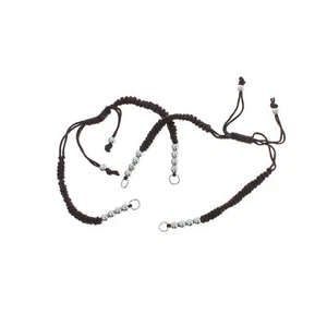 Base de pulsera de cordón de nailon marrón con cuentas de latón 4,5-8,5"-4 mm-1 - N028-B - Imagen 1 de 3