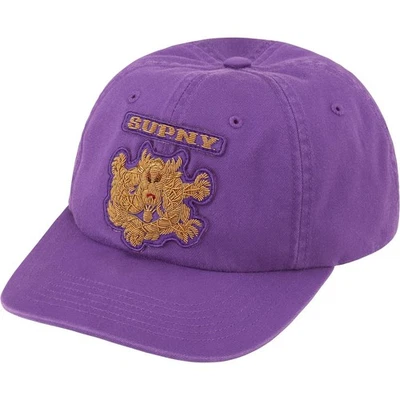 Supreme BULLION DRAGON 6-PANEL Embroidered Logo Cap Light Purple Hat SS25 - Image 1 of 4