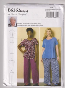 6262 BUTTERICK Connie Crawford - Modern Fit Loungewear TOP & HOSE - Gr. XS bis XL - Bild 1 von 1