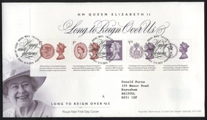 GB. FDC-MS. Queen Elizabeth II Long to Reign Over Us. 2015. Tallents House - Picture 1 of 1