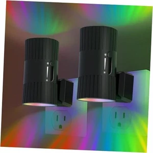 Luces LED Nocturnas Enchufables en Pared, Sensor Anochecer a Amanecer 7 Colores Enchufe RGB - Imagen 1 de 7
