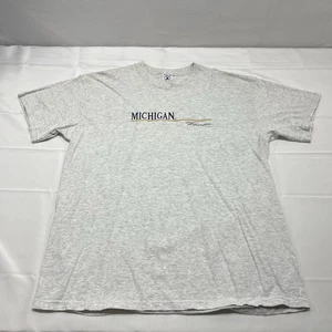 Vintage University Michigan Wolverines T-Shirt XL Embroidered Made USA Delta - Picture 1 of 8