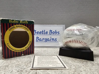 Babe Ruth New York Yankees MLB 1995 Facsimile Signed Baseball NIB With COA - Image 1 of 4
