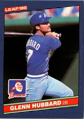 1986 Leaf Glenn Hubbard #71 Atlanta Braves Baseball Card - Image 1 of 2