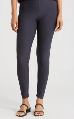 Leggings cropped de ardósia de algodão/elastano Eileen Fisher nova com etiquetas tamanho grande - Imagem 1 de 4