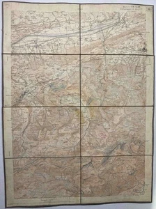 Malters/Pilatus - Schwarzenberg Kriens Littau Atlas Suiza mapa carta 1880 - Imagen 1 de 1