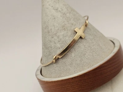 Alex & Ani Spiritual Protection Cross ✝️ Charm Wrap Gold Bangle Bracelet ✨️ - Image 1 of 4