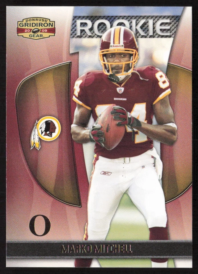 2009 Donruss Gridiron Gear Gold O's /100 Marko Mitchell #174 Rookie Redskins - Image 1 of 2