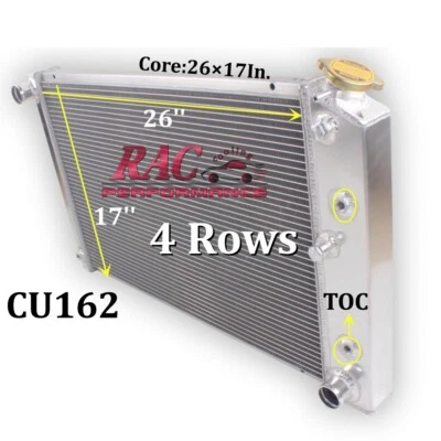 4 ROWS Aluminum Radiator for G-Body 78-87 Monte Carlo Grand Prix Regal Cutlass Foto 1 de 4