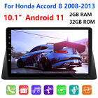 "Für Honda Accord 8 2008-2013 Android 11 Autoradio Radio GPS Touchscreen 10,1"""