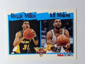1991-92 NBA Hoops League Leaders Reggie Miller Jeff Malone #308 HOF - Picture 1 of 2