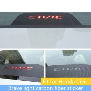 Calcomanía de fibra de carbono reflectante con luz de freno trasero de automóvil para Honda - Imagen 1 de 9