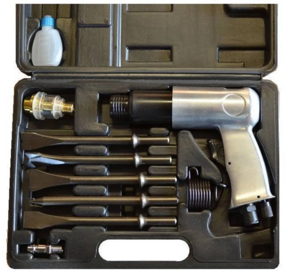 Druckluft Meißel Satz Meißelhammer  9-teilig Meißelhammer Satz 3000 Schläge/min - Bild 1 von 1