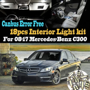 Kit de luces LED interiores blancas sin errores Canbus 18 piezas para Mercedes-Benz C300 08-17 - Imagen 1 de 10