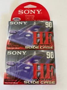 Sony HF Estuche Deslizante Audio Cassette Cinta Paquete de 2 120 Min Sesgo Normal Nuevo Sellado - Imagen 1 de 11