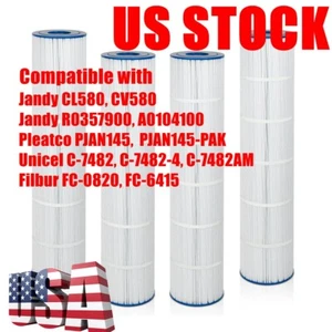 4-Pack Pool Filter Cartridge for Jandy CL580, CV580, C7482, FC-6415,PJAN145-PAK4 - Picture 1 of 9