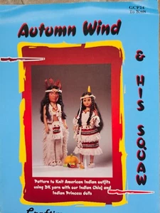 AUTUMN WIND & SQUAW - Craftime Knitting pattern - American Indian Doll Outfits - Picture 1 of 1