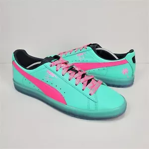 Puma grün und rosa Clyde South Beach Palme Turnschuhe Herren Größe 11 - Bild 1 von 20