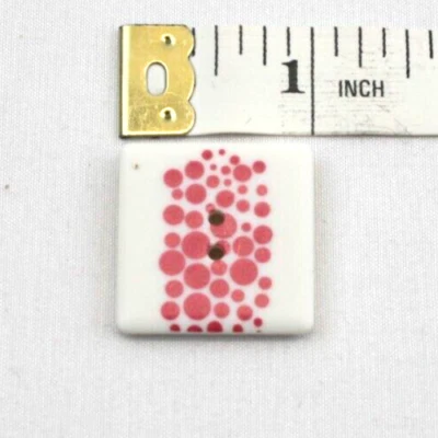 Dill Buttons Square Plastic 2 hole 25mm/1" Button Variations Available - Image 1 of 4