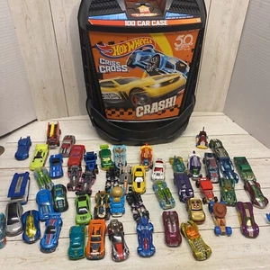 HOT WHEELS AND 2000s-2010s ASSORTMENT OF DIECAST CARS W/ROLLING CASE Lot Of 49 - Picture 1 of 6