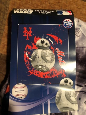 New York Mets Star Wars Silk Touch Throw 50” x 60” Brand new Cover