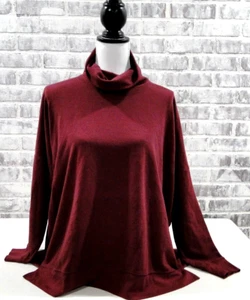 Victoria's Secret Pink Campus Cowl Neck Pullover Tunic Maroon Medium New - Picture 1 of 6