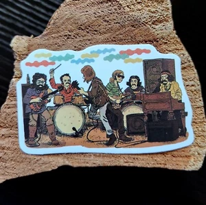 Grateful Dead & Co 2 3/4" Orígenes Novela Gráfica Repro Vinilo Jerry Garcia Pegatinas - Imagen 1 de 2