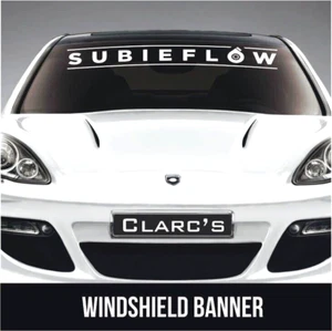 Subaru Subieflow windshield banner Vinyl Decal Stickers For JDM Cars wrx sti - Picture 1 of 1