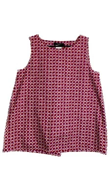 Weekend MAX MARA Pink Geometric Pattern Tank Top Blouse - Image 1 of 4