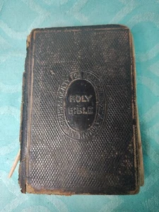Rare Antique 1869 The Holy Bible M.DCCC.LXIX Old And New Testament Oxford Press - Picture 1 of 24