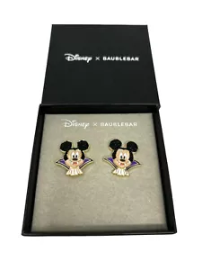 Disney x Baublebar Halloween Mickey Mouse Vampire Bat Stud Earrings New - Picture 1 of 2